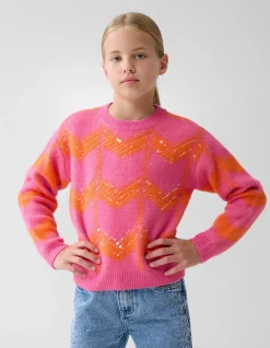 Sequin Meisjes Trui Roze By Furmey