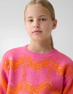 Sequin Meisjes Trui Roze By Furmey