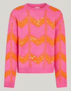 Sequin Meisjes Trui Roze By Furmey