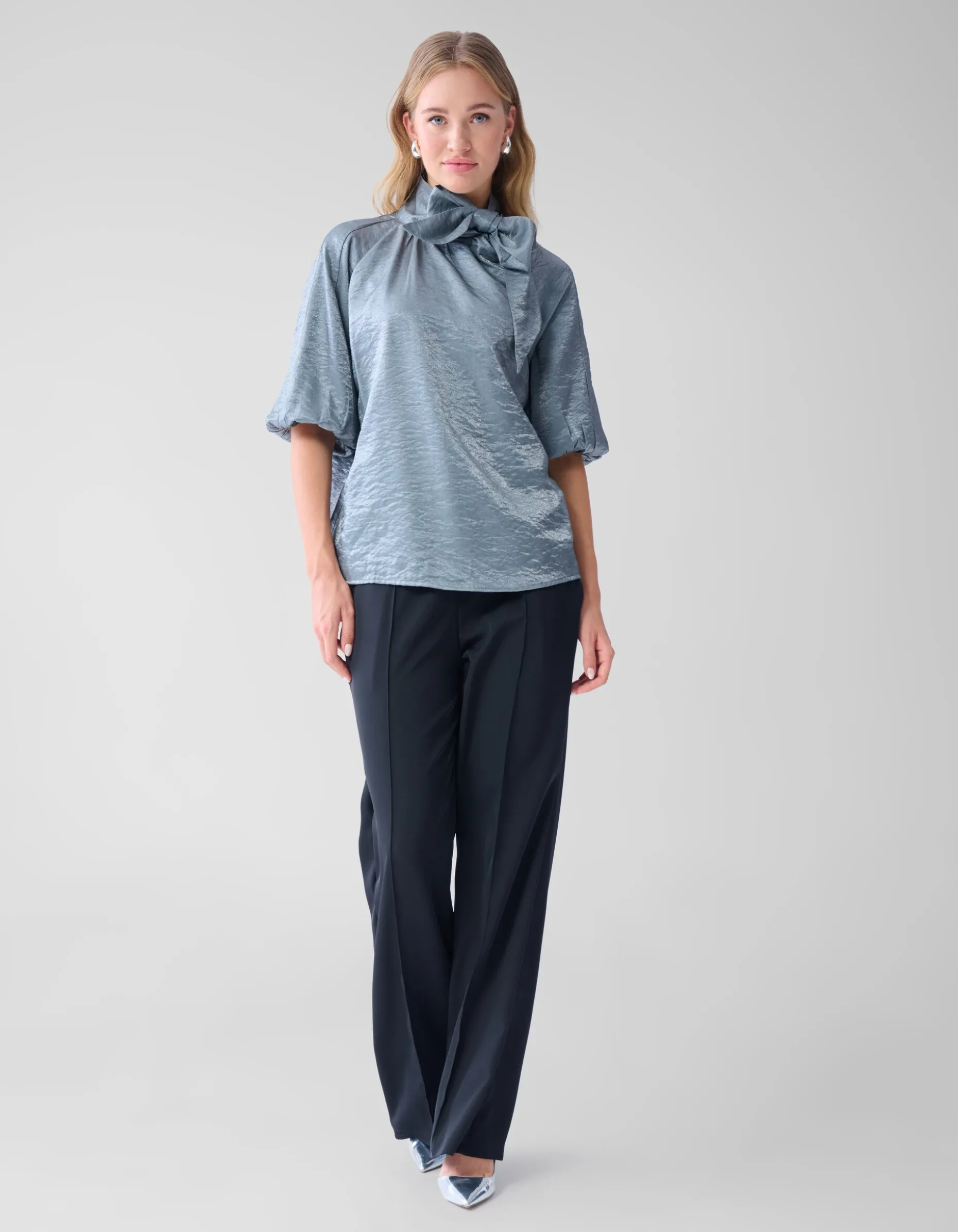 Shine Blouse Donkergrijs