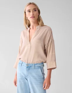 Shine Wide Blouse Goud