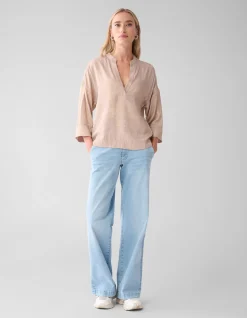 Shine Wide Blouse Goud