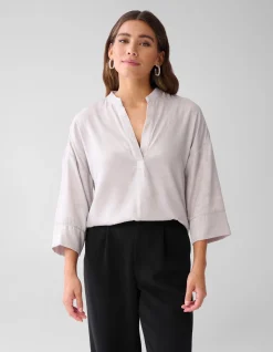 Shine Wide Blouse Zilver