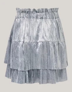 Shiny Mini Rok Zilver