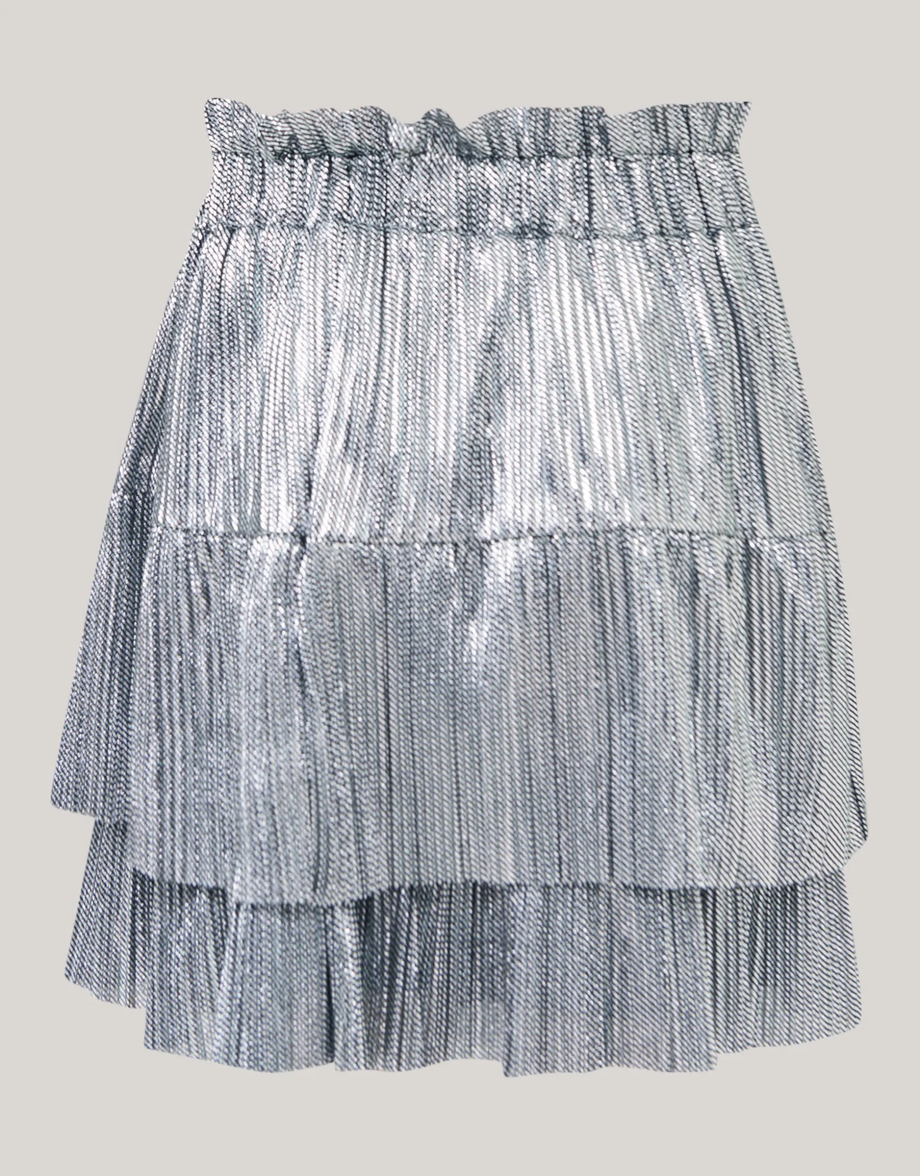 Shiny Mini Rok Zilver