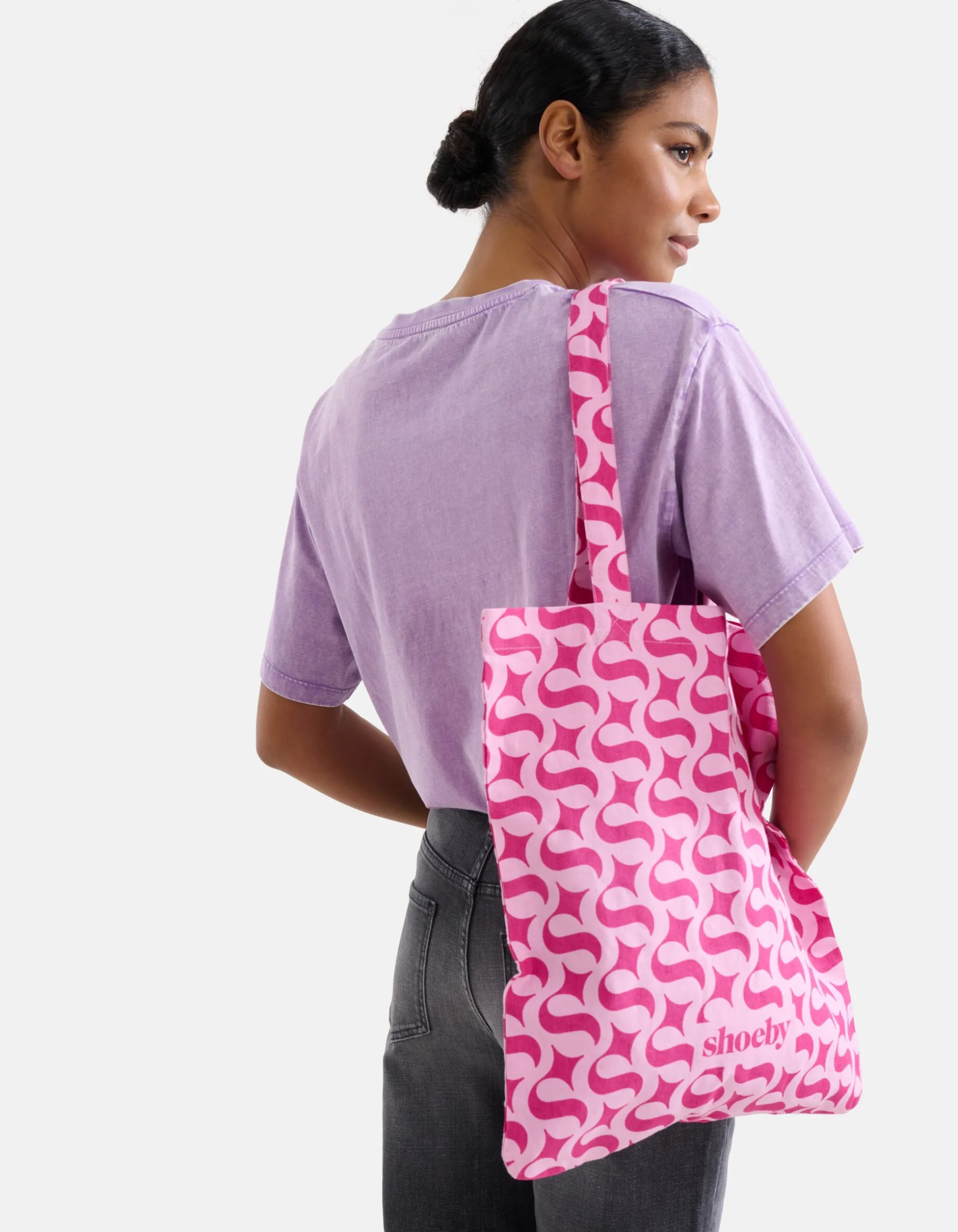 Shoeby Logo Shopper Roze