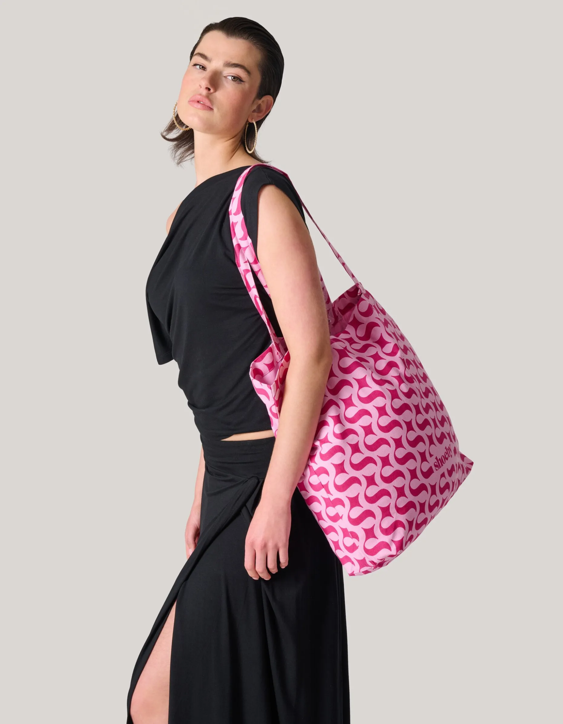 Shoeby Logo Shopper Roze