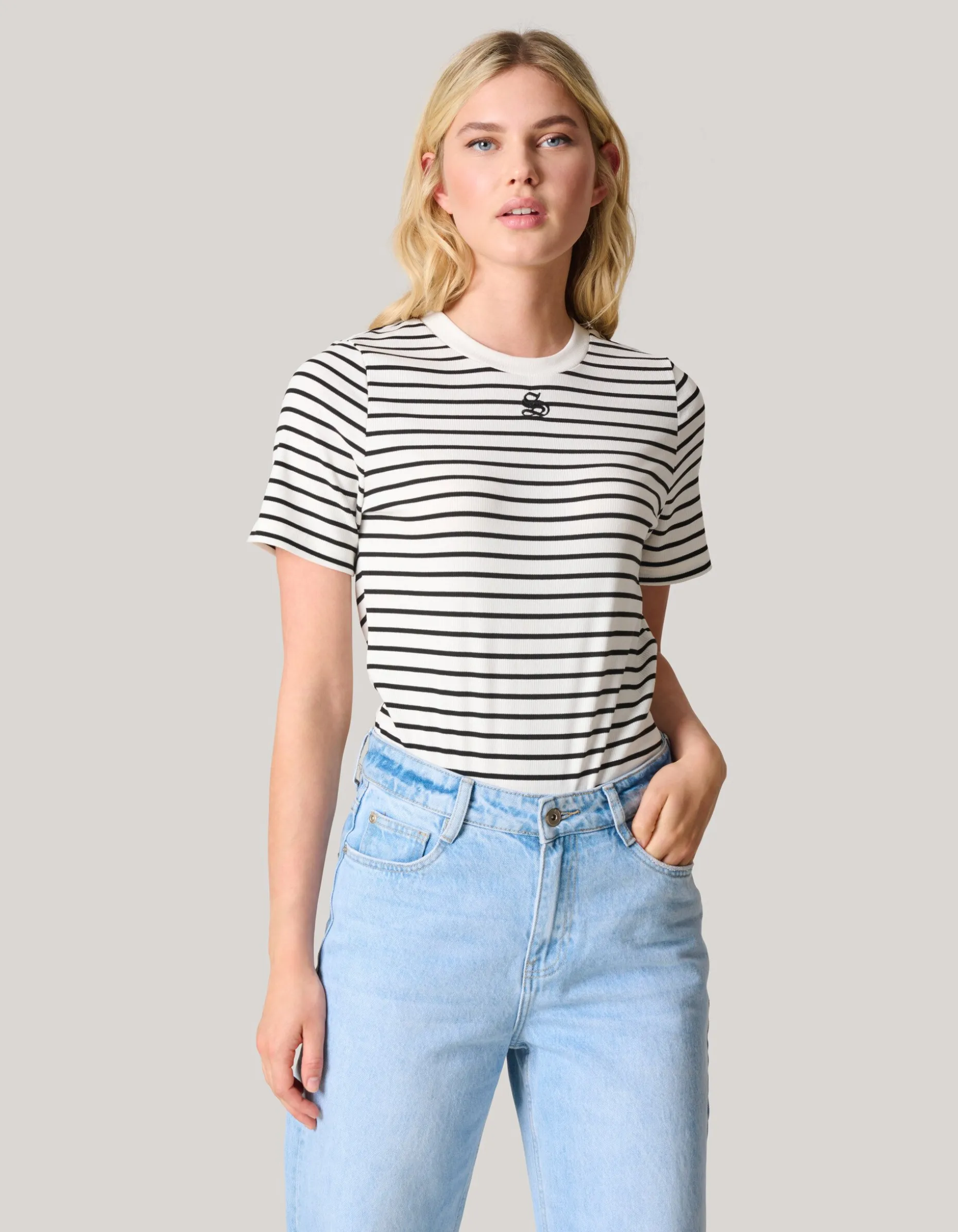 Shoeby Logo T-shirt Gestreept