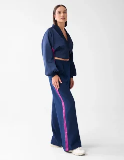Side Stripe Broek Donkerblauw