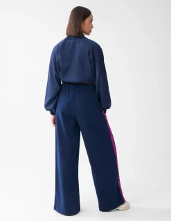 Side Stripe Broek Donkerblauw