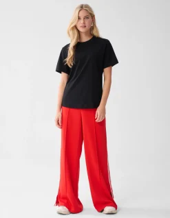 Side Stripe Broek Rood