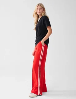 Side Stripe Broek Rood