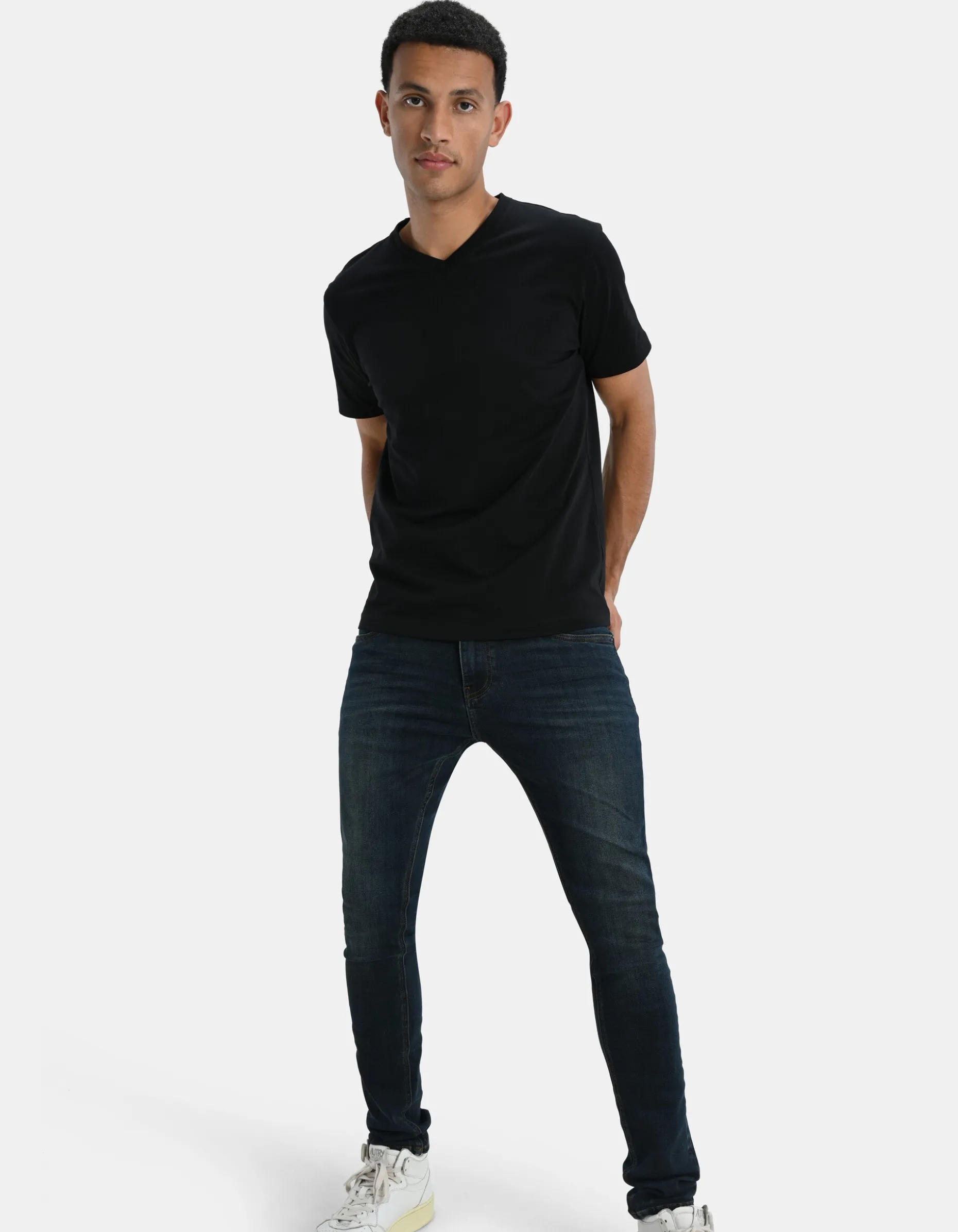 Skinny Fit Jeans Donkerblauw L34