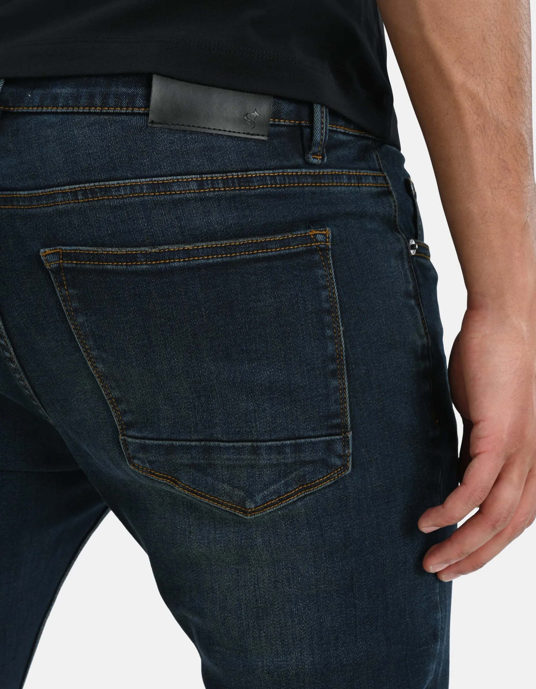 Skinny Fit Jeans Donkerblauw L34