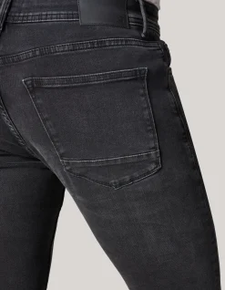 Skinny Fit Jeans Zwart Washed L32