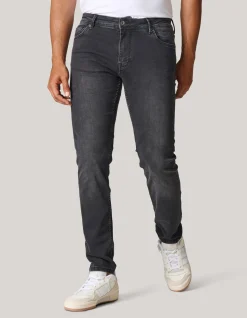Skinny Fit Jeans Zwart Washed L32