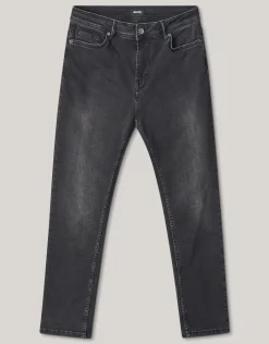 Skinny Fit Jeans Zwart Washed L34