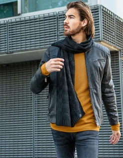 Skinny Fit Jeans Zwart Washed L34