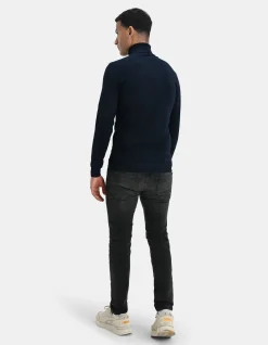 Slim Fit Jeans Zwart Washed L34