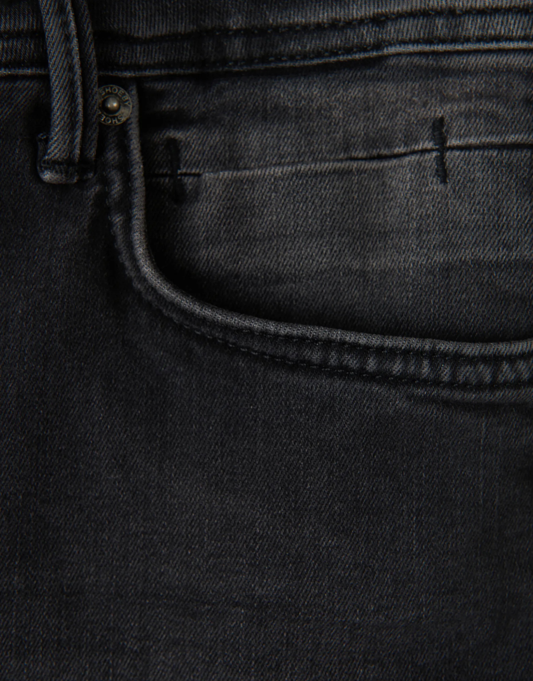 Slim Fit Jeans Zwart Washed L34