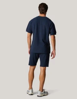 Slub Structuur T-shirt Donkerblauw