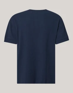 Slub Structuur T-shirt Donkerblauw