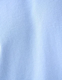 Slub Structuur T-shirt Lichtblauw