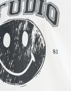 Smiley Artwork T-shirt Wit