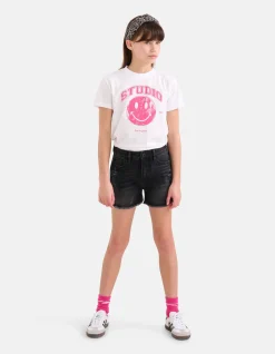 Smiley Artwork T-shirt Wit