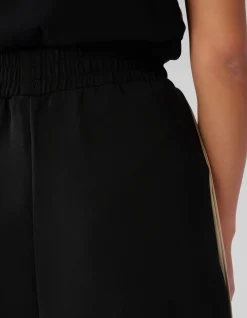 Sporty Button Maxi Rok Zwart