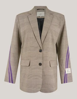 Sporty Ruiten Blazer Bruin