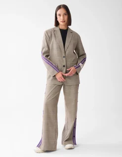 Sporty Ruiten Blazer Bruin