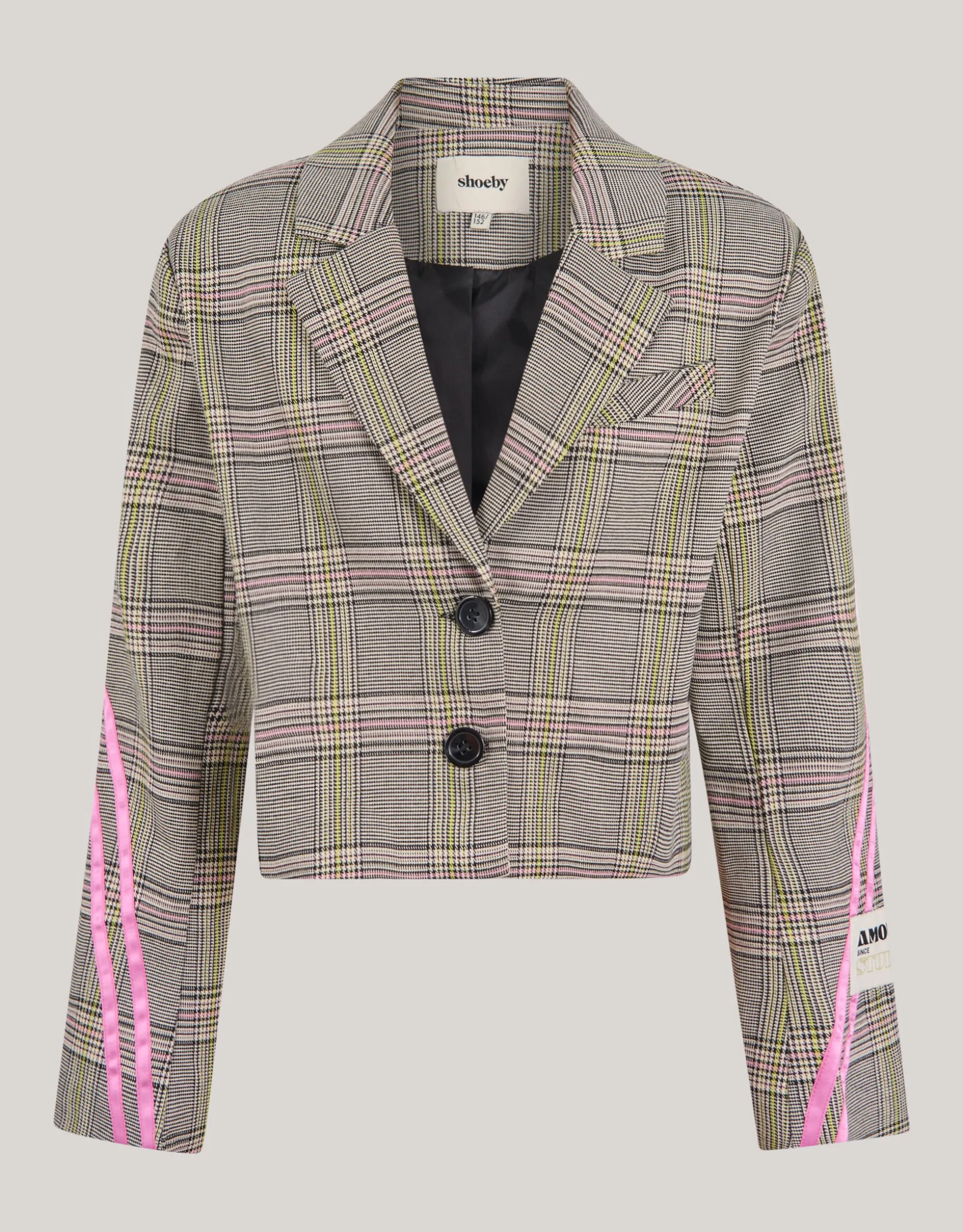 Sporty Ruiten Blazer Gebroken Wit