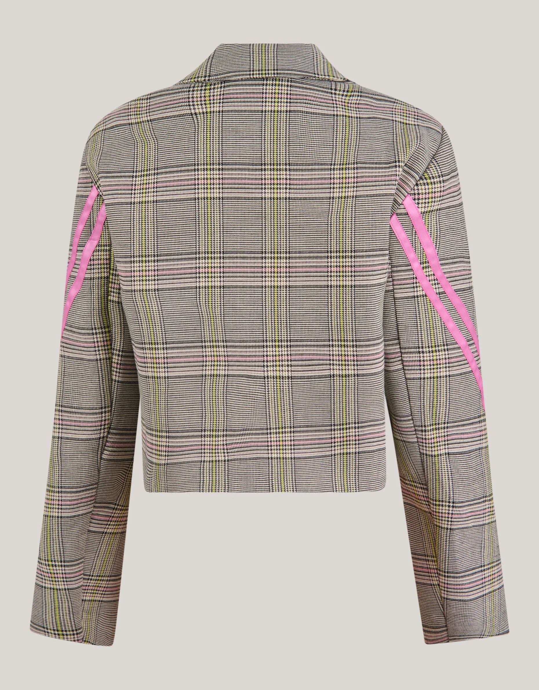 Sporty Ruiten Blazer Gebroken Wit