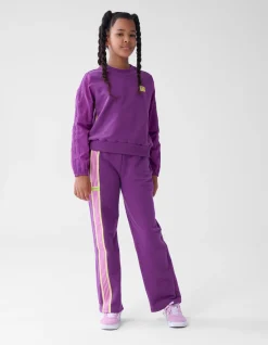 Sporty Stripe Broek Paars