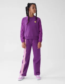 Sporty Stripe Sweater Paars