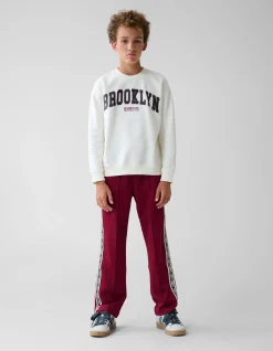 Sporty Tape Broek Donkerrood
