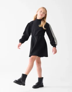 Sporty Tape Jurk Zwart