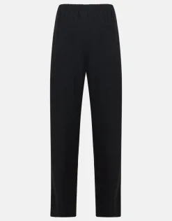 Sporty Wide Leg Broek Zwart