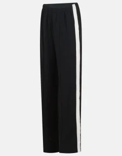Sporty Wide Leg Broek Zwart