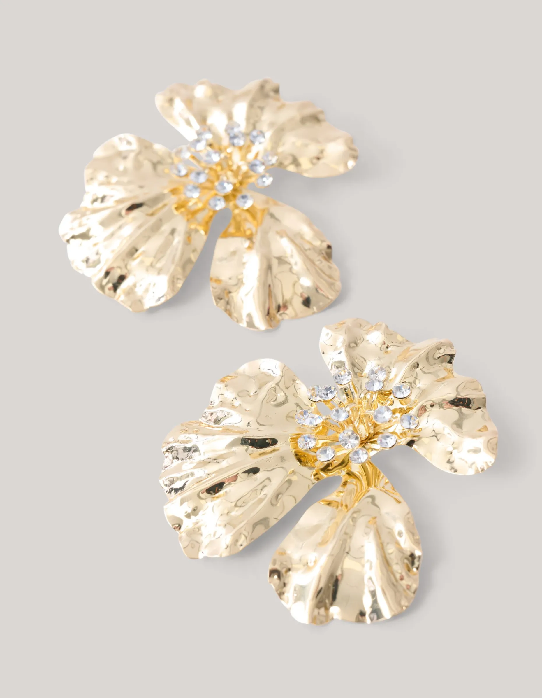 Statement Flower Oorbellen Goud