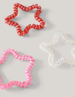 Sterren Haarelastiekjes Multicolor