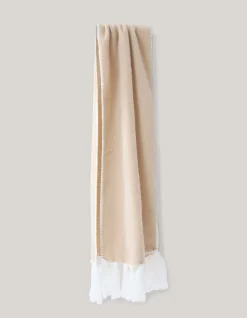 Stitched Sjaal Beige