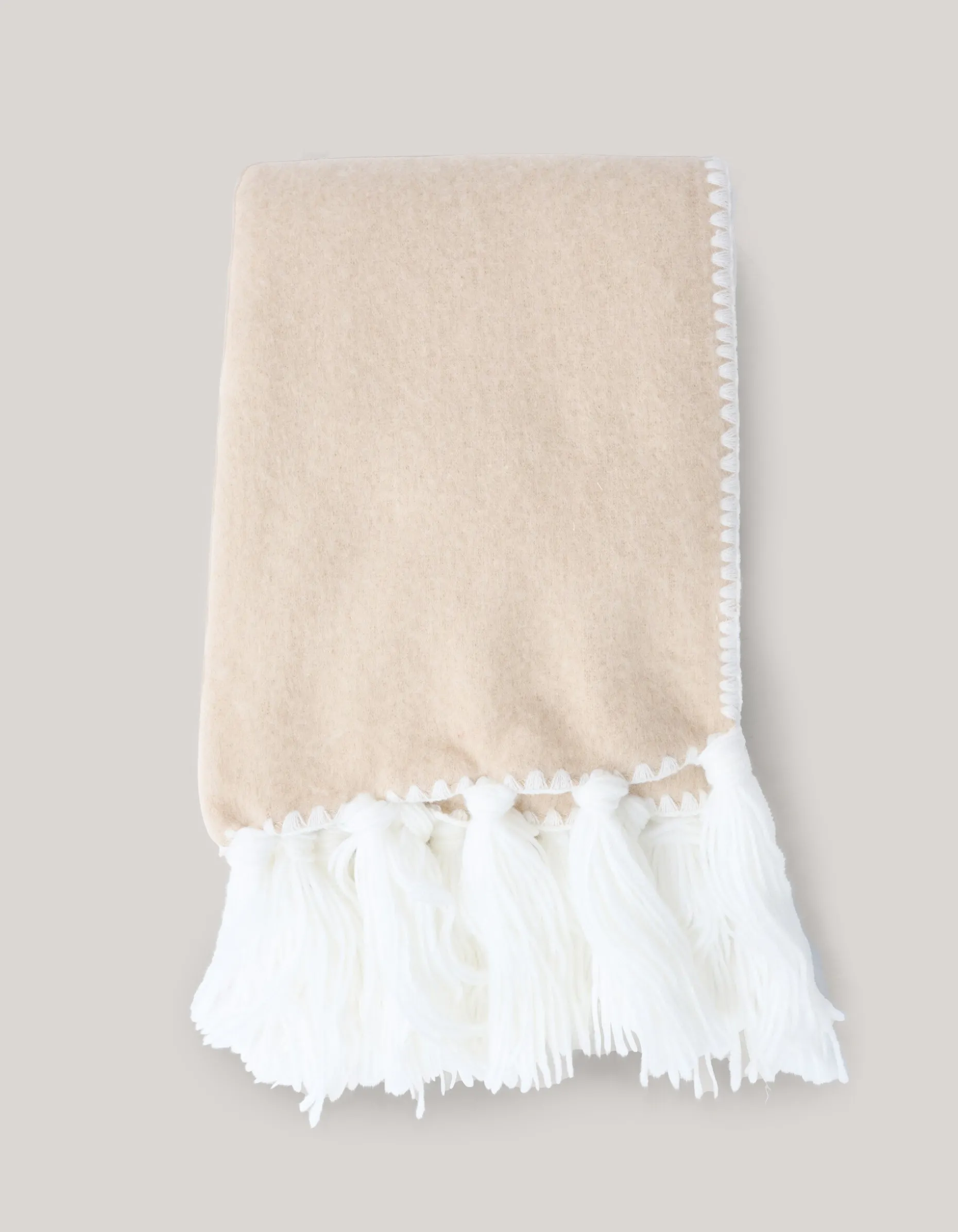 Stitched Sjaal Beige