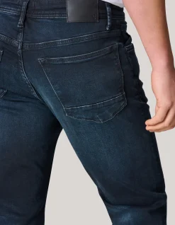 Straight Fit Jeans Blauw/Zwart L32