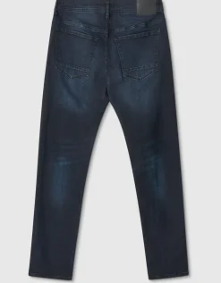 Straight Fit Jeans Blauw/Zwart L32
