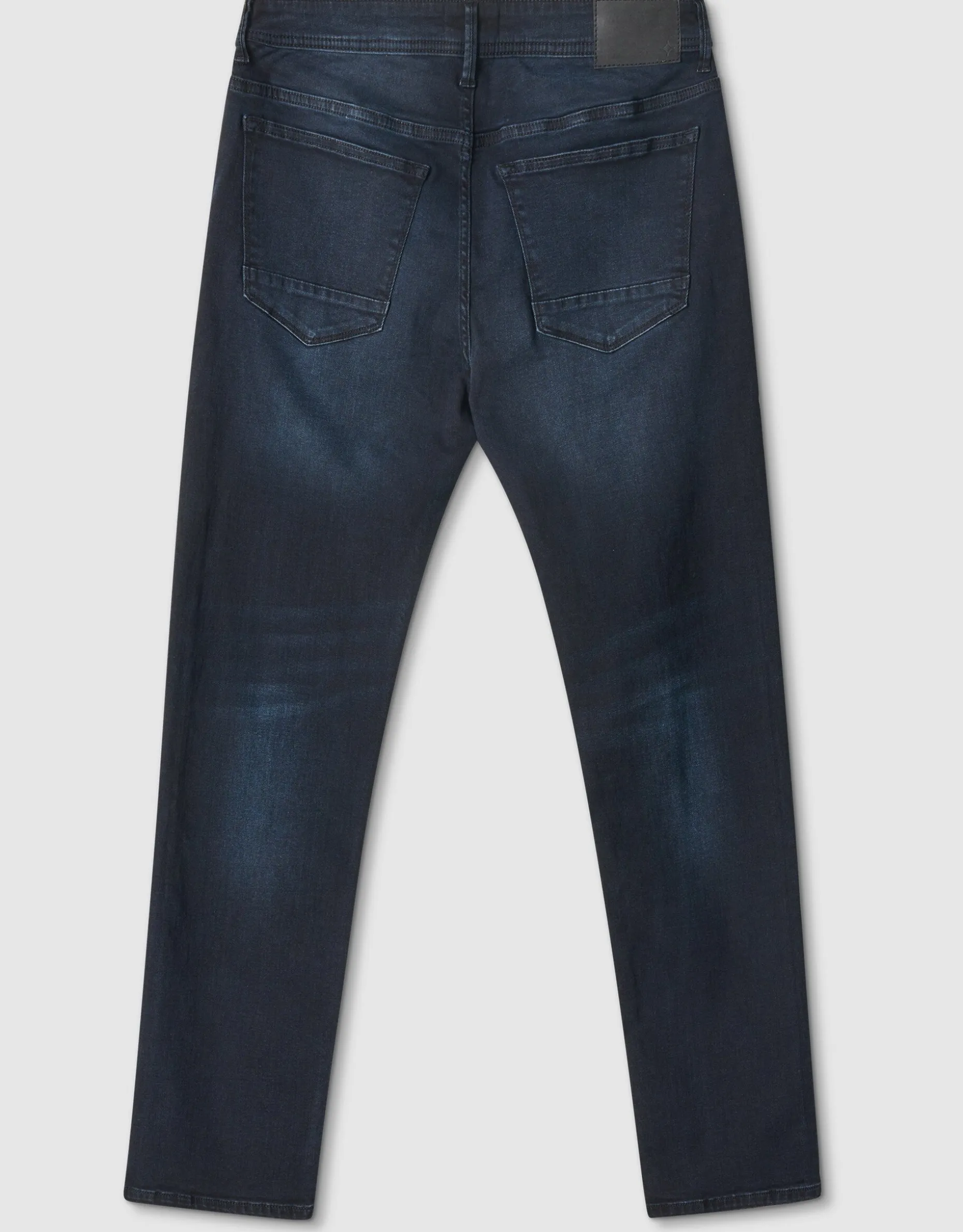 Straight Fit Jeans Blauw/Zwart L32