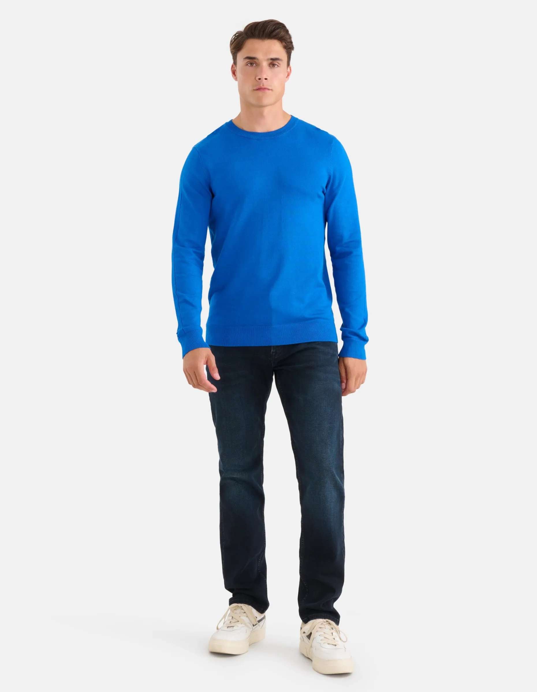 Straight Fit Jeans Blauw/Zwart L34