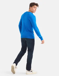 Straight Fit Jeans Blauw/Zwart L34