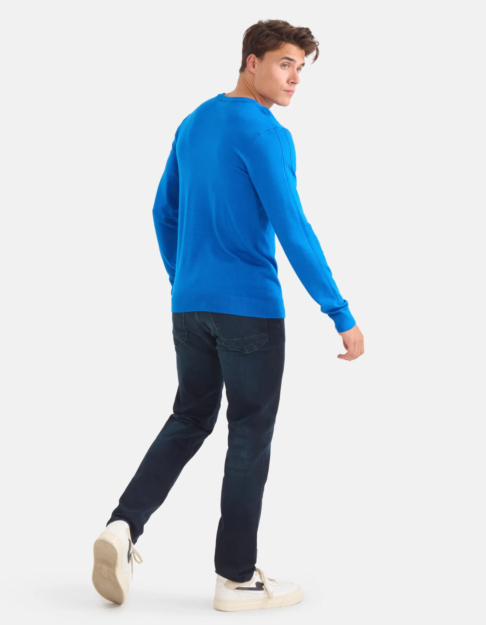 Straight Fit Jeans Blauw/Zwart L34